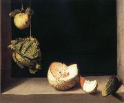 Juan Sanchez-Cotan, Still life with quince,cabbage,Melon and Cucumber